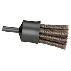 Osborn - 3/4" Brush Diam, Knotted, End Brush - 1/4" Diam Shank, 20,000 Max RPM - Eagle Tool & Supply