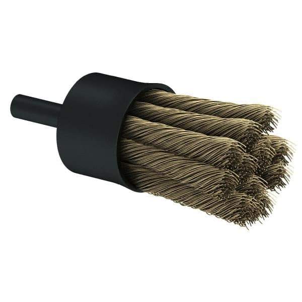 Osborn - 1" Brush Diam, Knotted, End Brush - 1/4" Diam Shank, 20,000 Max RPM - Eagle Tool & Supply
