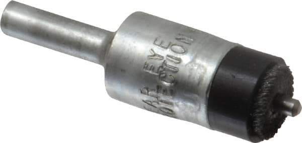 Osborn - 1/2" Brush Diam, End Brush - 1/4" Diam Shank, 1/8" Pilot Diam, 25,000 Max RPM - Eagle Tool & Supply