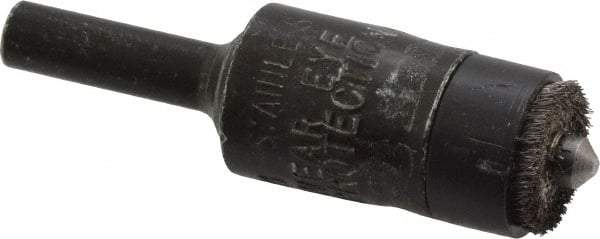 Osborn - 1/2" Brush Diam, End Brush - 1/4" Diam Shank, 3/16" Pilot Diam, 25,000 Max RPM - Eagle Tool & Supply