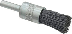 Osborn - 120 Grit, 1/2" Brush Diam, End Brush - Fine Grade, 1/4" Diam Shank, 9,000 Max RPM - Eagle Tool & Supply