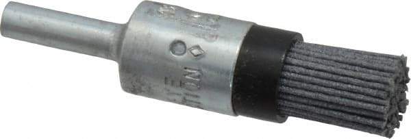 Osborn - 120 Grit, 1/2" Brush Diam, End Brush - Fine Grade, 1/4" Diam Shank, 9,000 Max RPM - Eagle Tool & Supply