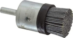 Osborn - 120 Grit, 1" Brush Diam, End Brush - Fine Grade, 1/4" Diam Shank, 9,000 Max RPM - Eagle Tool & Supply
