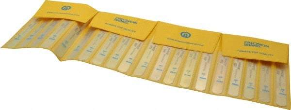 Precision Brand - 20 Piece, 0.001 to 0.03" Thick, Parallel Feeler Gage Set - 5" Leaf Length, 1/2" Wide, Brass - Eagle Tool & Supply