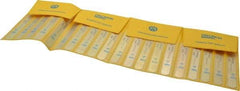 Precision Brand - 20 Piece, 0.001 to 0.03" Thick, Parallel Feeler Gage Set - 5" Leaf Length, 1/2" Wide, Brass - Eagle Tool & Supply