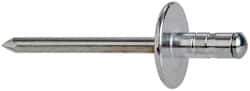 RivetKing - Size 62-64 Large Flange Head Aluminum Multi Grip Blind Rivet - Steel Mandrel, 0.062" to 1/4" Grip, 0.612" Head Diam, 0.192" to 0.196" Hole Diam, 0.519" Length Under Head, 3/16" Body Diam - Eagle Tool & Supply