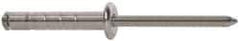 RivetKing - Size 610-612 Dome Head Aluminum Multi Grip Blind Rivet - Steel Mandrel, 1/2" to 0.787" Grip, 3/8" Head Diam, 0.192" to 0.196" Hole Diam, 1.07" Length Under Head, 3/16" Body Diam - Eagle Tool & Supply