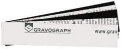 Gravotech - 10 Inch Long x 2 Inch High, Plastic Engraving Stock - White and Black - Eagle Tool & Supply