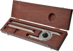 Starrett - 7, 12 Inch Long Blade, 360° Max Measurement, Bevel Protractor - Accuracy up to 0.08°, 0.08° Dial Graduation - Eagle Tool & Supply