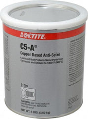 Loctite - 8 Lb Can High Temperature Anti-Seize Lubricant - Copper/Graphite, -29 to 1,800°F, Copper Colored, Water Resistant - Eagle Tool & Supply