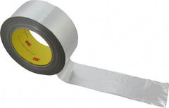 3M - 36 Yd Long x 2" Wide, Series 363, Silver Aluminum Tape - 7.3 mil Thick, 135 Lb/In Tensile Strength - Eagle Tool & Supply