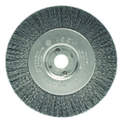 ‎4″ Diameter-3/8″-1/2″ Arbor Hole - Crimped Steel Wire Straight Wheel - Eagle Tool & Supply