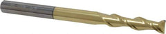 ProMax - 5/16", 1-1/4" LOC, 5/16" Shank Diam, 4" OAL, 2 Flute, Solid Carbide Square End Mill - Single End, ZrN Finish, Spiral Flute, 40° Helix, Centercutting, Right Hand Cut, Right Hand Flute, Series 108 - Eagle Tool & Supply
