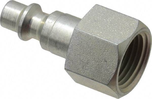 CEJN - 3/8 Female NPT Industrial Pneumatic Hose Connector - Steel Zinc Plated, 1/4" Body Diam - Eagle Tool & Supply
