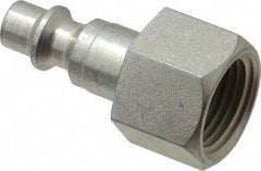CEJN - 3/8 Female NPT Industrial Pneumatic Hose Connector - Steel Zinc Plated, 1/4" Body Diam - Eagle Tool & Supply