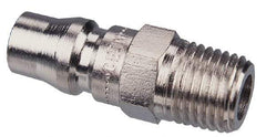 CEJN - 3/8 Male NPT Asian Pneumatic Hose Connector - Steel Zinc-Plated, 1/4" Body Diam - Eagle Tool & Supply