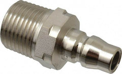 CEJN - 1/2 Male NPT Asian Pneumatic Hose Connector - Steel Zinc-Plated, 1/4" Body Diam - Eagle Tool & Supply