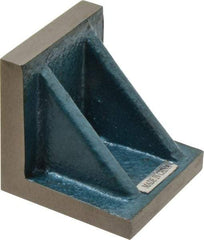 Interstate - 3" Wide x 3" Deep x 3" High Cast Iron Precision-Ground Angle Plate - Standard Plate, Flat Surface, Double Web, Single Plate - Eagle Tool & Supply