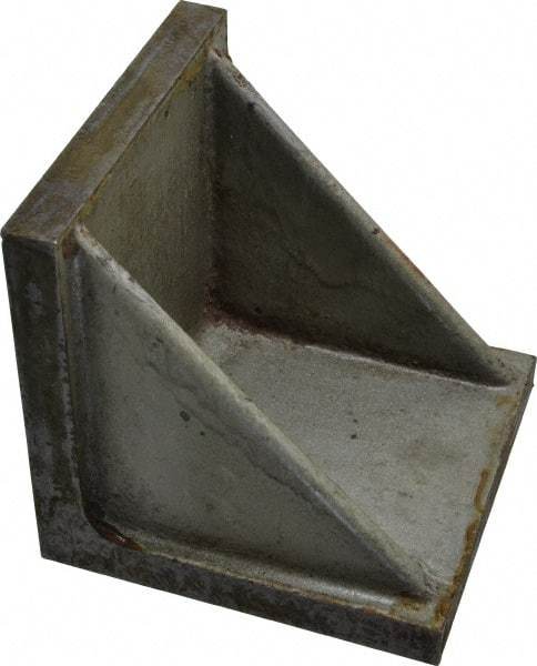 Interstate - 4" Wide x 4" Deep x 4" High Cast Iron Precision-Ground Angle Plate - Standard Plate, Flat Surface, Double Web, Single Plate - Eagle Tool & Supply