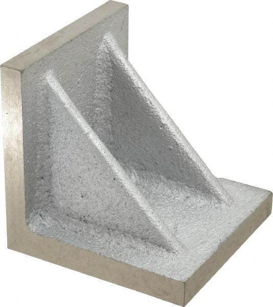 Interstate - 5" Wide x 5" Deep x 5" High Cast Iron Precision-Ground Angle Plate - Standard Plate, Flat Surface, Double Web, Single Plate - Eagle Tool & Supply