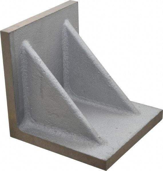 Interstate - 6" Wide x 6" Deep x 6" High Cast Iron Precision-Ground Angle Plate - Standard Plate, Flat Surface, Double Web, Single Plate - Eagle Tool & Supply