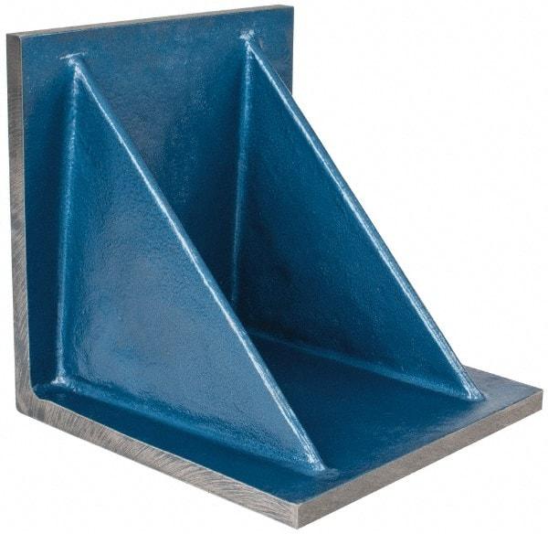 Interstate - 12" Wide x 12" Deep x 12" High Cast Iron Precision-Ground Angle Plate - Standard Plate, Flat Surface, Double Web, Single Plate - Eagle Tool & Supply