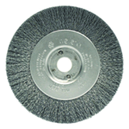 4″ Diameter-3/8″-1/2″ Arbor Hole - Crimped Steel Wire Straight Wheel - Eagle Tool & Supply