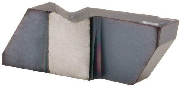 Kennametal - 4250NGD K Grade KC5025, 6.35mm Cutting Width Carbide Grooving Insert - 12.7mm Max Depth of Cut, Right Hand, 0.57mm Corner Radius, TiAlN Finish - Eagle Tool & Supply