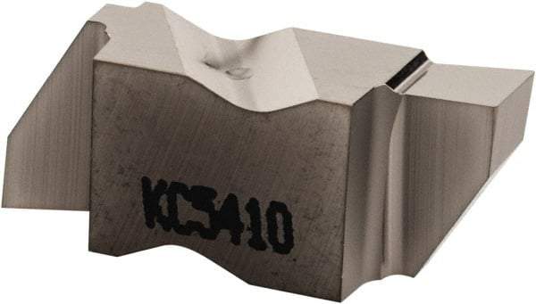 Kennametal - 3125NGP Grade KC5410, 3.18mm Cutting Width Carbide Grooving Insert - 3.81mm Max Depth of Cut, Right Hand, 0.19mm Corner Radius, TiB2 Finish - Eagle Tool & Supply