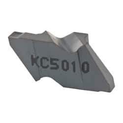 Kennametal - 2M200NG K Grade KC5010, 2mm Cutting Width Carbide Grooving Insert - 2.79mm Max Depth of Cut, Right Hand, 0.19mm Corner Radius, TiAlN Finish - Eagle Tool & Supply