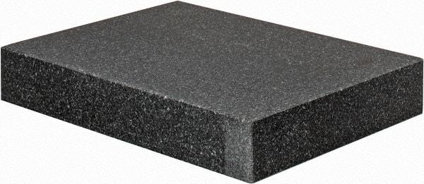 Value Collection - 12" Long x 9" Wide x 2" Thick, Granite Inspection Surface Plate - B Toolroom Grade, 0.0001" Unilateral Tolerance - Eagle Tool & Supply
