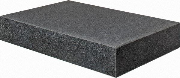 Value Collection - 18" Long x 12" Wide x 3" Thick, Granite Inspection Surface Plate - B Toolroom Grade, 0.0001" Unilateral Tolerance - Eagle Tool & Supply