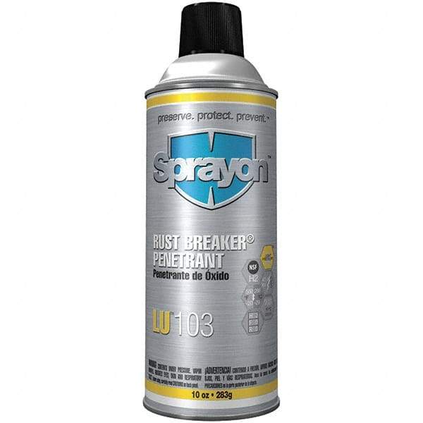 Sprayon - 10 oz Aerosol Penetrant - Light Amber, -20°F to 550°F, Food Grade - Eagle Tool & Supply