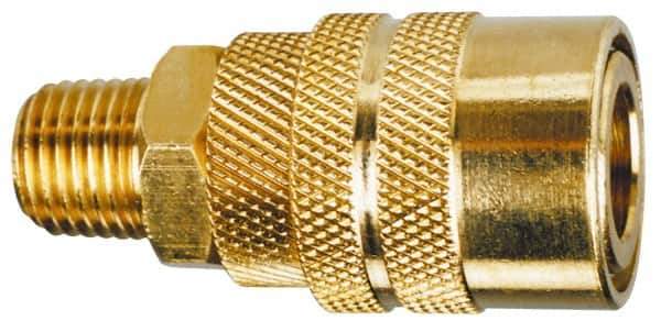 Made in USA - Hose Barb Pneumatic Hose Plug - Brass, 1/4" Body Diam, 1/4" Hose ID - Eagle Tool & Supply