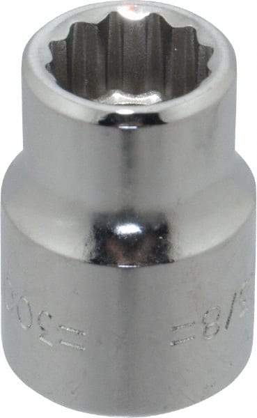 Blackhawk by Proto - 3/8", 3/8" Drive, Standard Hand Socket - 12 Points, 57/64" OAL, Chrome Finish - Eagle Tool & Supply