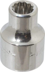 Blackhawk by Proto - 3/8" Drive, Standard Hand Socket - 12 Points, 57/64" OAL, Chrome Finish - Eagle Tool & Supply