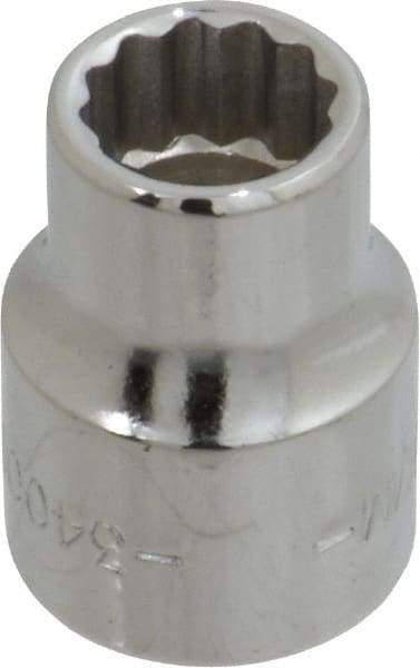 Blackhawk by Proto - 3/8" Drive, Standard Hand Socket - 12 Points, 57/64" OAL, Chrome Finish - Eagle Tool & Supply