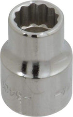 Blackhawk by Proto - 3/8" Drive, Standard Hand Socket - 12 Points, 57/64" OAL, Chrome Finish - Eagle Tool & Supply