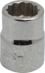 Blackhawk by Proto - 3/8" Drive, Standard Hand Socket - 12 Points, 57/64" OAL, Chrome Finish - Eagle Tool & Supply