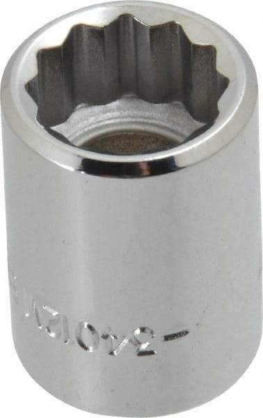 Blackhawk by Proto - 3/8" Drive, Standard Hand Socket - 12 Points, 1" OAL, Chrome Finish - Eagle Tool & Supply