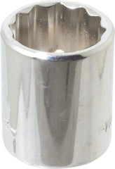 Blackhawk by Proto - 3/8" Drive, Standard Hand Socket - 12 Points, 1" OAL, Chrome Finish - Eagle Tool & Supply