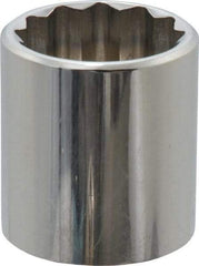 Blackhawk by Proto - 3/8" Drive, Standard Hand Socket - 12 Points, 1-13/64" OAL, Chrome Finish - Eagle Tool & Supply