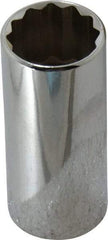 Blackhawk by Proto - 13/16", 3/8" Drive, Deep Hand Socket - 12 Points, 2-1/2" OAL, Chrome Finish - Eagle Tool & Supply