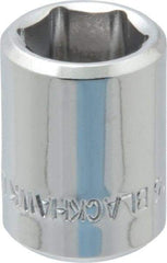 Blackhawk by Proto - 1/2", 3/8" Drive, Standard Hand Socket - 6 Points, 1" OAL, Chrome Finish - Eagle Tool & Supply