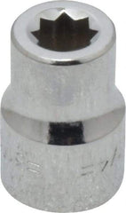 Blackhawk by Proto - 1/4", 3/8" Drive, Standard Hand Socket - 8 Points, 1" OAL, Chrome Finish - Eagle Tool & Supply