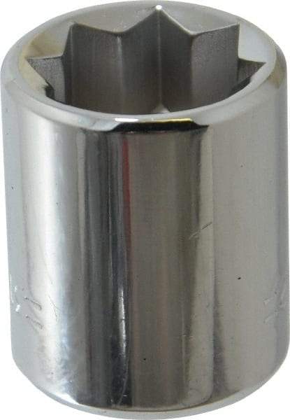 Blackhawk by Proto - 1/2", 3/8" Drive, Standard Hand Socket - 8 Points, 1" OAL, Chrome Finish - Eagle Tool & Supply