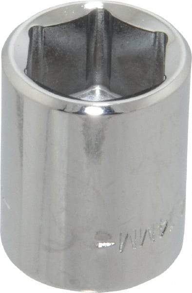 Blackhawk by Proto - 3/8" Drive, Standard Hand Socket - 6 Points, 1" OAL, Chrome Finish - Eagle Tool & Supply