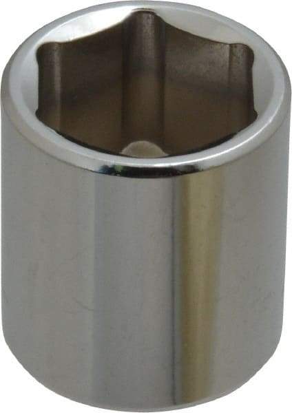 Blackhawk by Proto - 3/8" Drive, Standard Hand Socket - 6 Points, 1-13/64" OAL, Chrome Finish - Eagle Tool & Supply