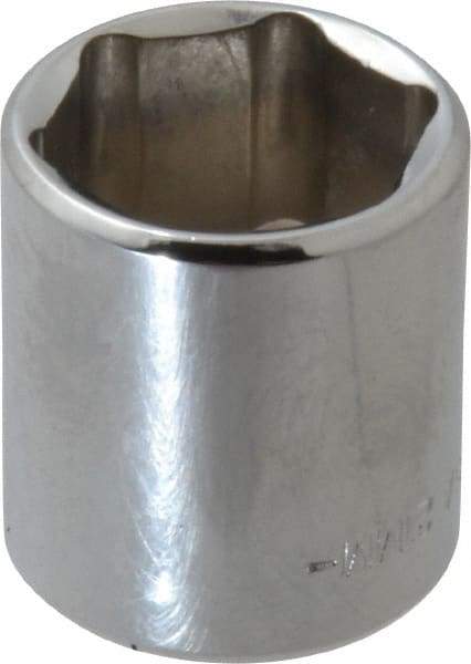 Blackhawk by Proto - 3/8" Drive, Standard Hand Socket - 6 Points, 1-13/64" OAL, Chrome Finish - Eagle Tool & Supply