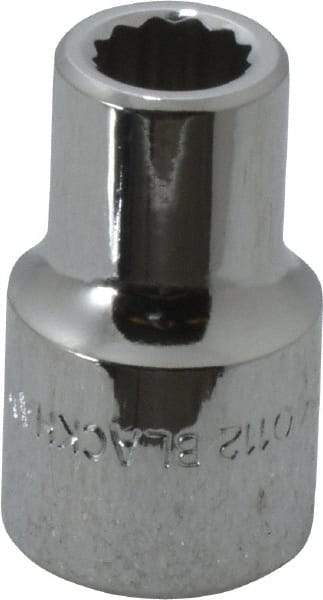 Blackhawk by Proto - 3/8", 1/2" Drive, Standard Hand Socket - 12 Points, 1-1/2" OAL, Chrome Finish - Eagle Tool & Supply